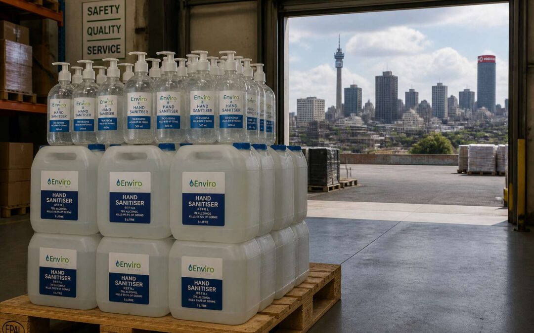 Get trusted sanitiser distributors Gauteng for bulk supply.